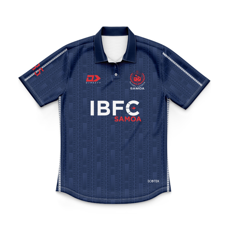Kid's Toa Samoa Rugby League 2025 Training Polo Jersey