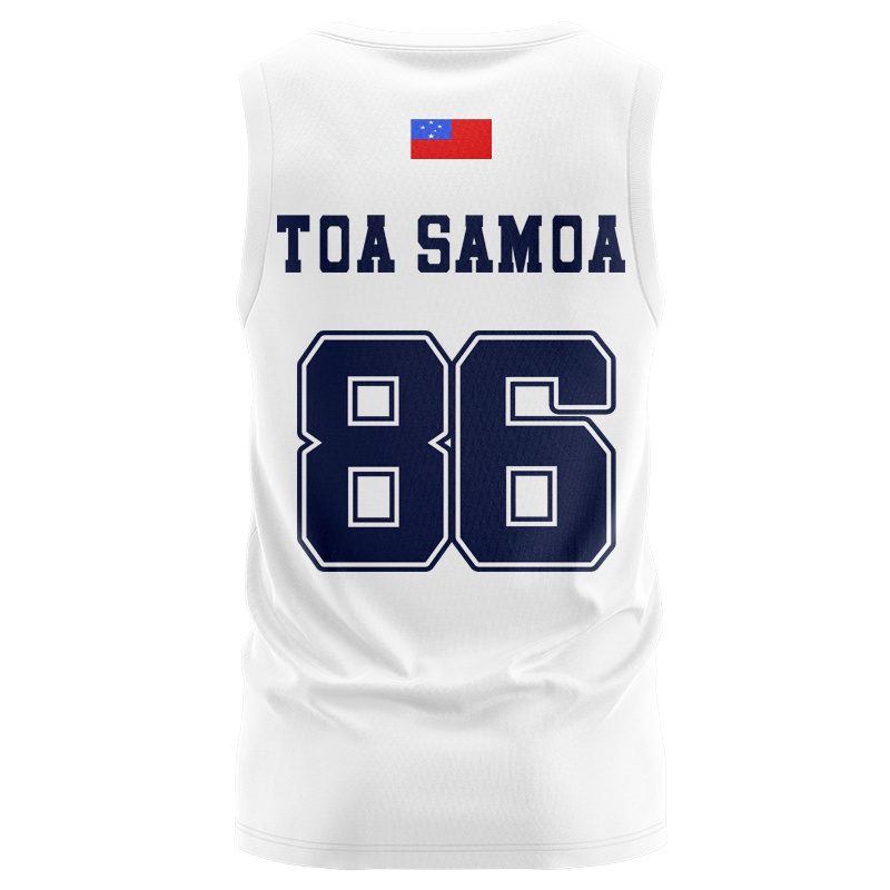 Toa Samoa Rugby League 2025 Oversized White Singlet