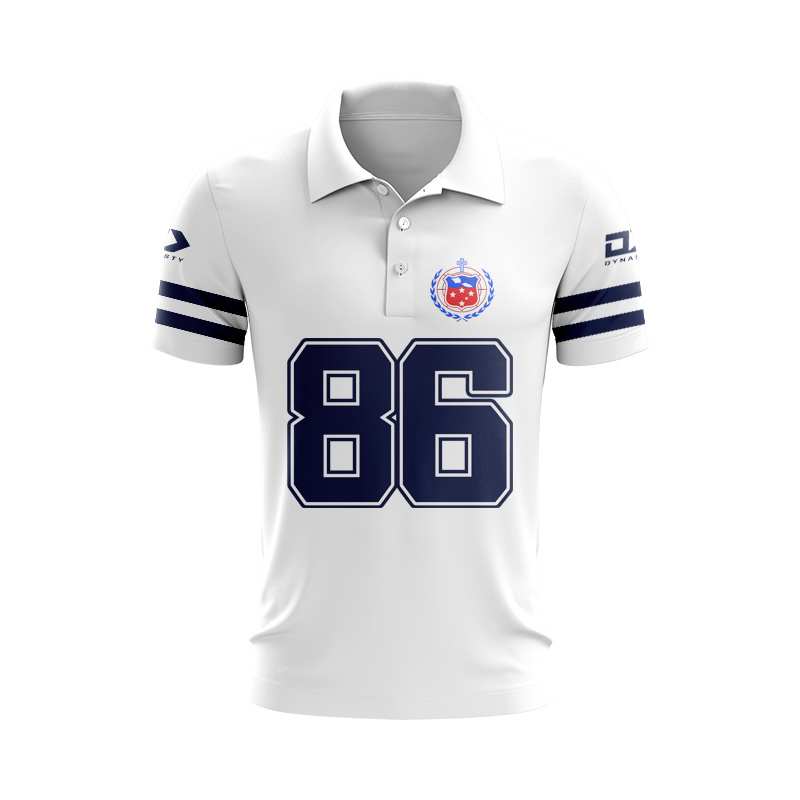 Toa Samoa Rugby League 2025 Oversized White Polo Shirt