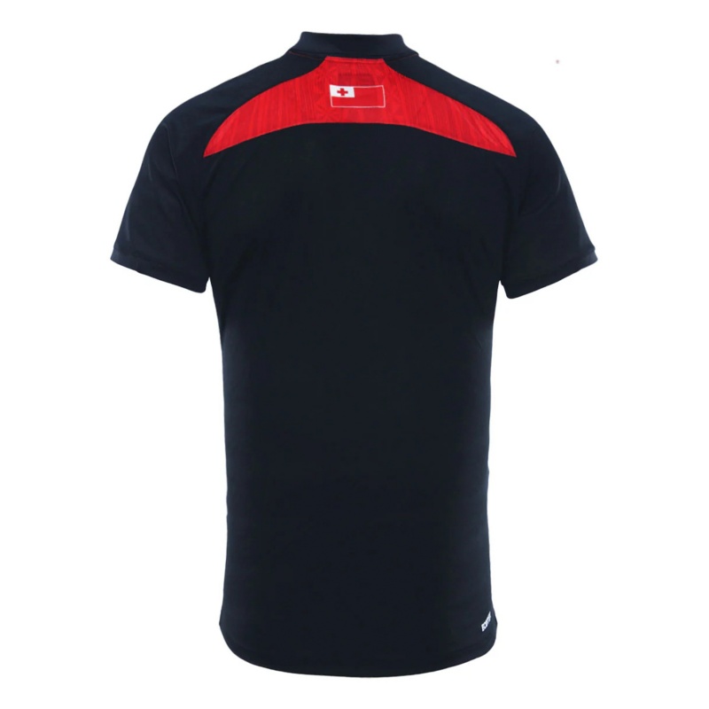 Tonga Rugby League 2025 Black Media Polo Shirt