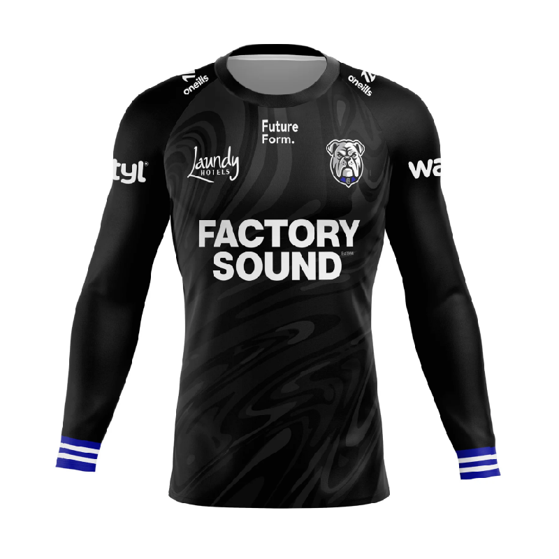 NRL Canterbury-Bankstown Bulldogs 2026 Long Sleeve Black Coach Training Jersey