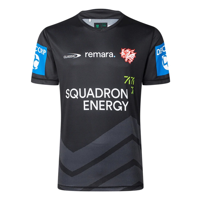 NRL St George Illawarra Dragons 2026 Black Training Jersey