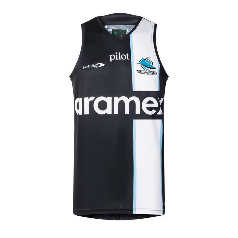 NRL Cronulla-Sutherland Sharks 2026 Black Training Singlet