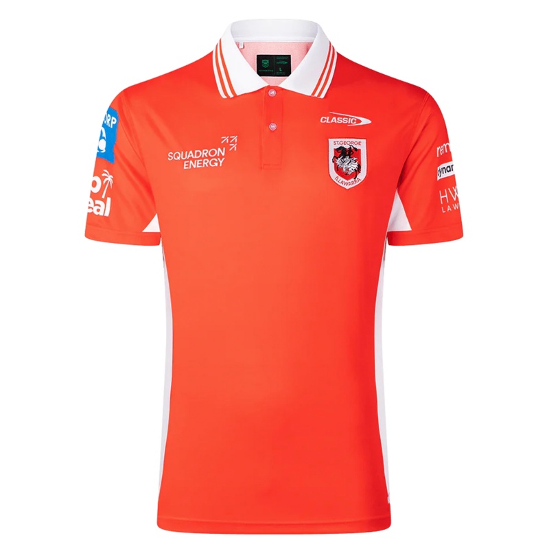 NRL St George Illawarra Dragons 2026 Media Polo Shirt