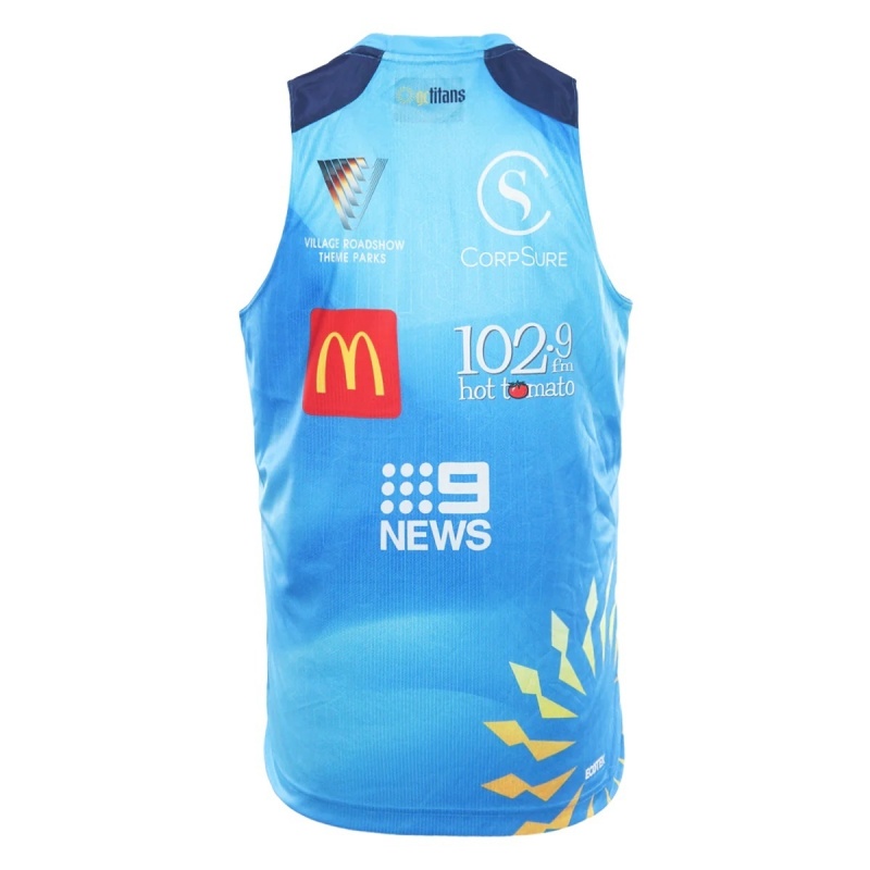NRL Gold Coast Titans 2026 Cyan Training Singlet