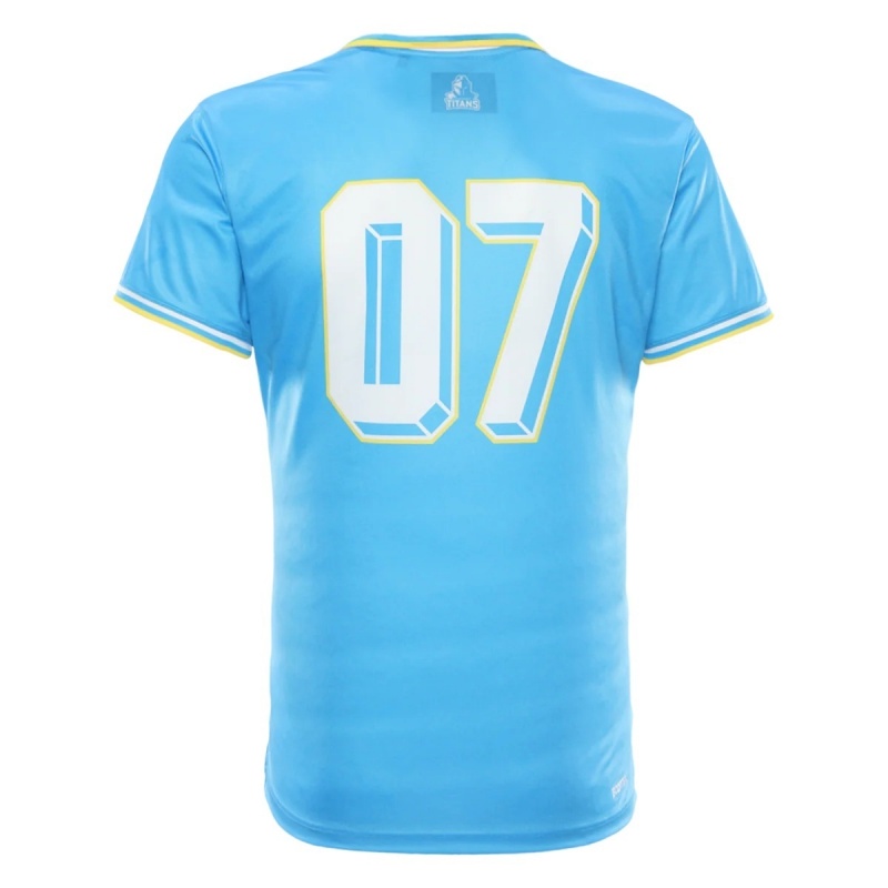 NRL Gold Coast Titans 2026 Retro Football Cyan Jersey