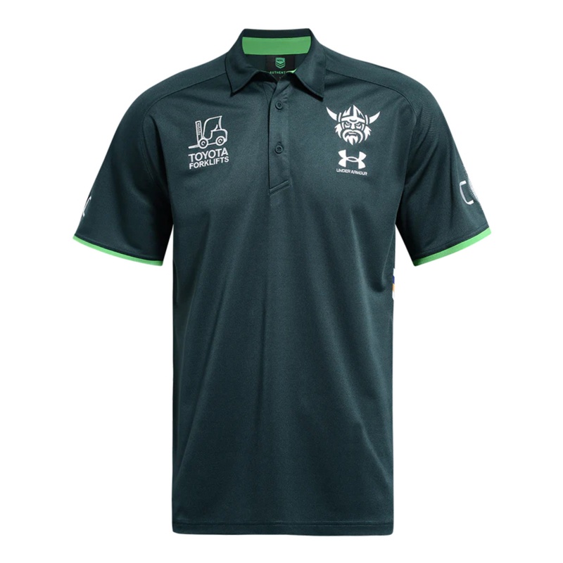 NRL Canberra Raiders 2026 Green Daintree Polo Shirt