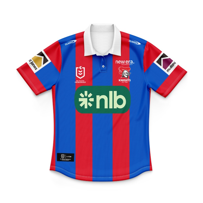 Kid's NRL Newcastle Knights 2026 Home Polo Shirt
