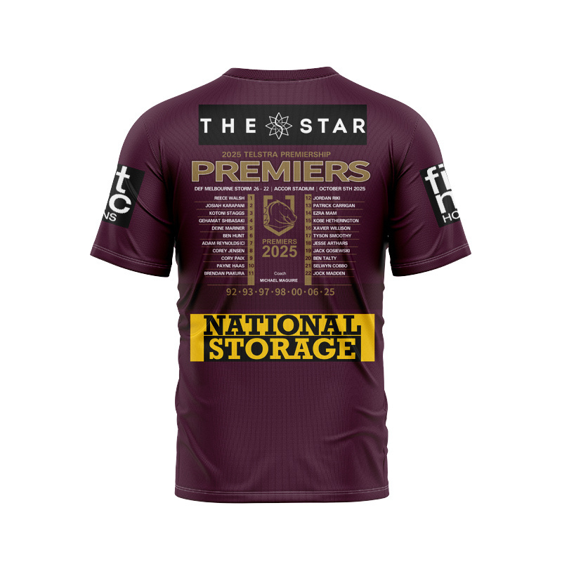 NRL Brisbane Broncos 2025 Premiers Home Tee