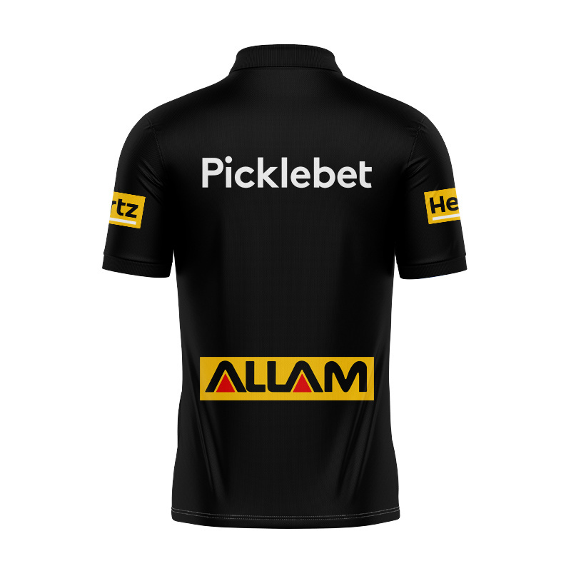 NRL Penrith Panthers 2026 Black Training Polo Shirt