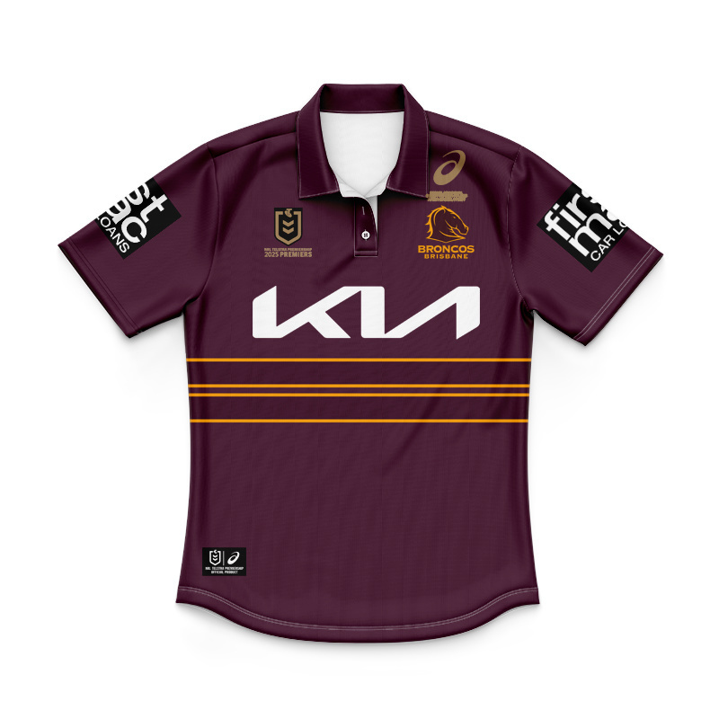 Kid's NRL Brisbane Broncos 2025 Premiers Home Polo Shirt