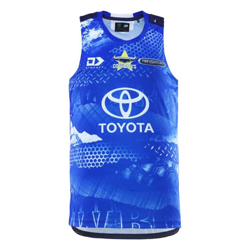 NRL North Queensland Cowboys 2026 Blue Training Singlet