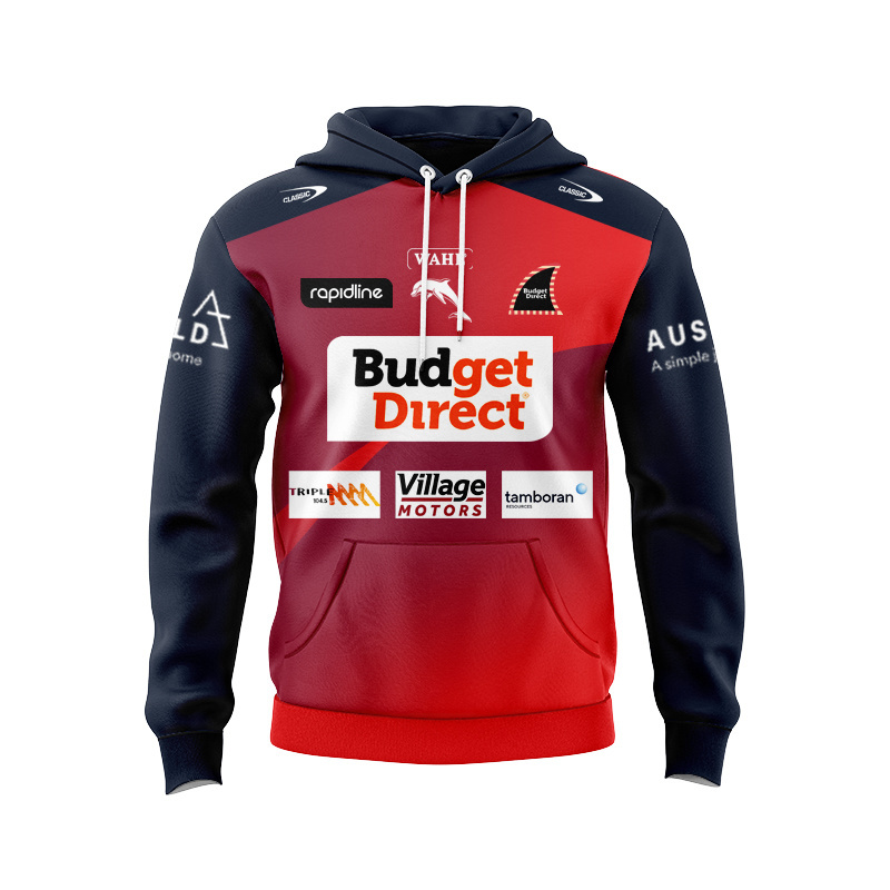 NRL Dolphins 2026 Red/Black Traning Sport Hoodie