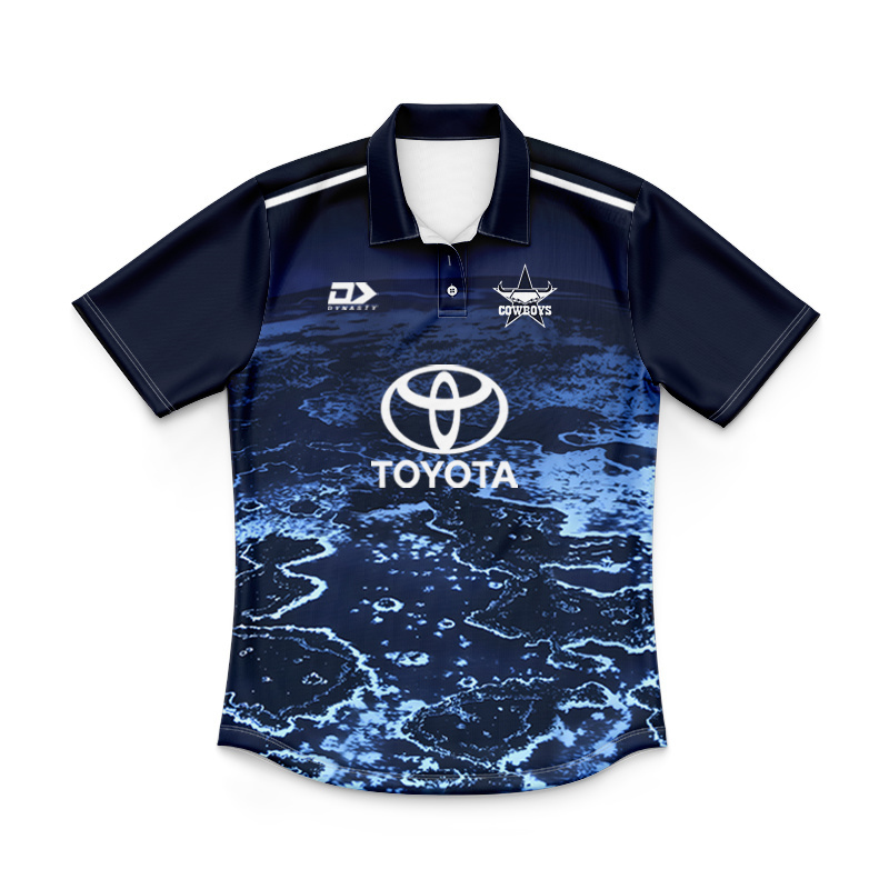 Kid's NRL North Queensland Cowboys 2026 Warm Up Polo Jersey