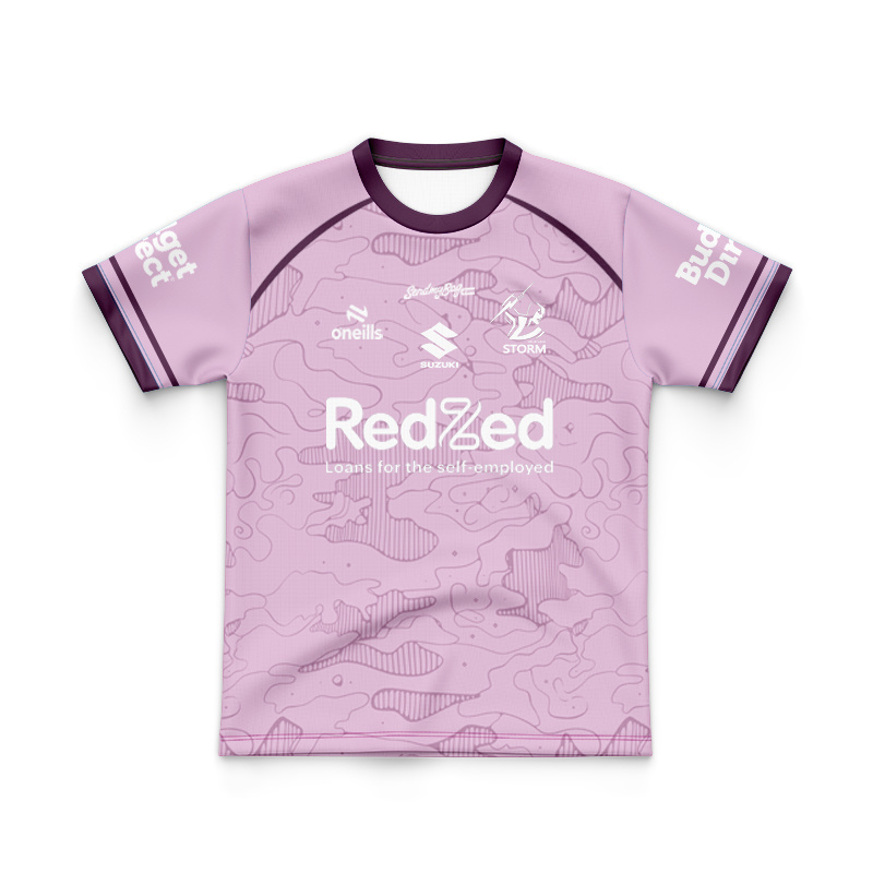 Kid's NRL Melbourne Storm 2026 Lilac Training Jersey