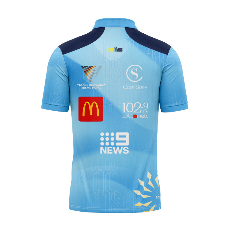 NRL Gold Coast Titans 2026 Cyan Training Polo Shirt