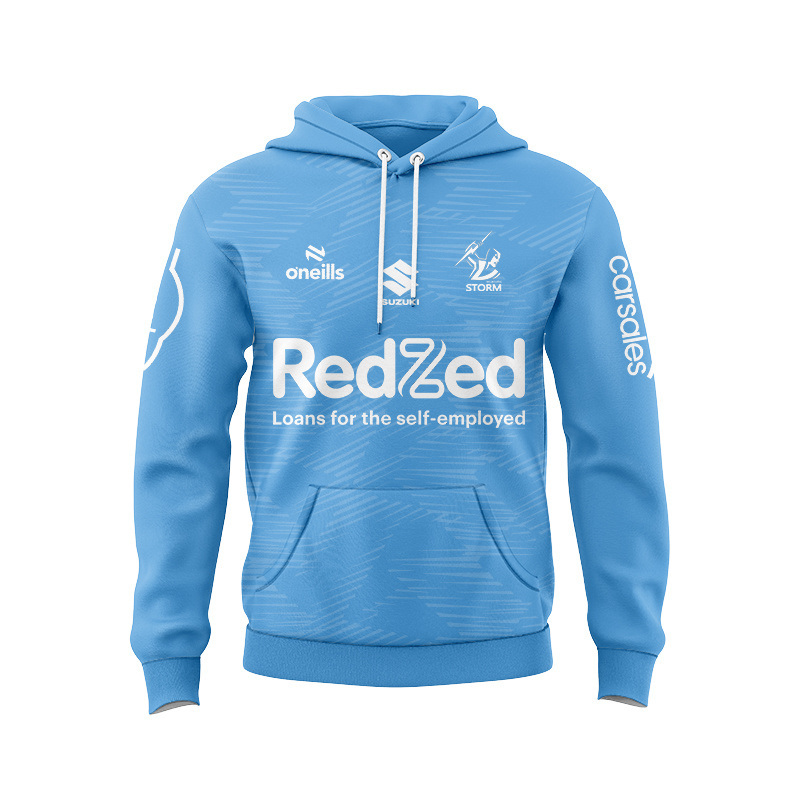 NRL Melbourne Storm 2025 Blue Training Sport Hoodie