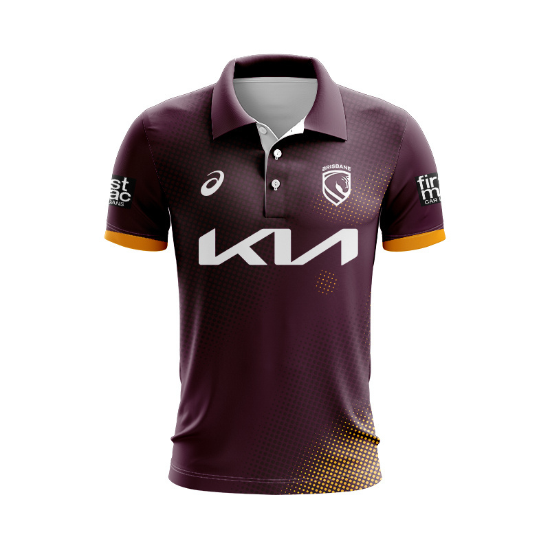 NRL Brisbane Broncos 2026 Maroon Training Polo Shirt