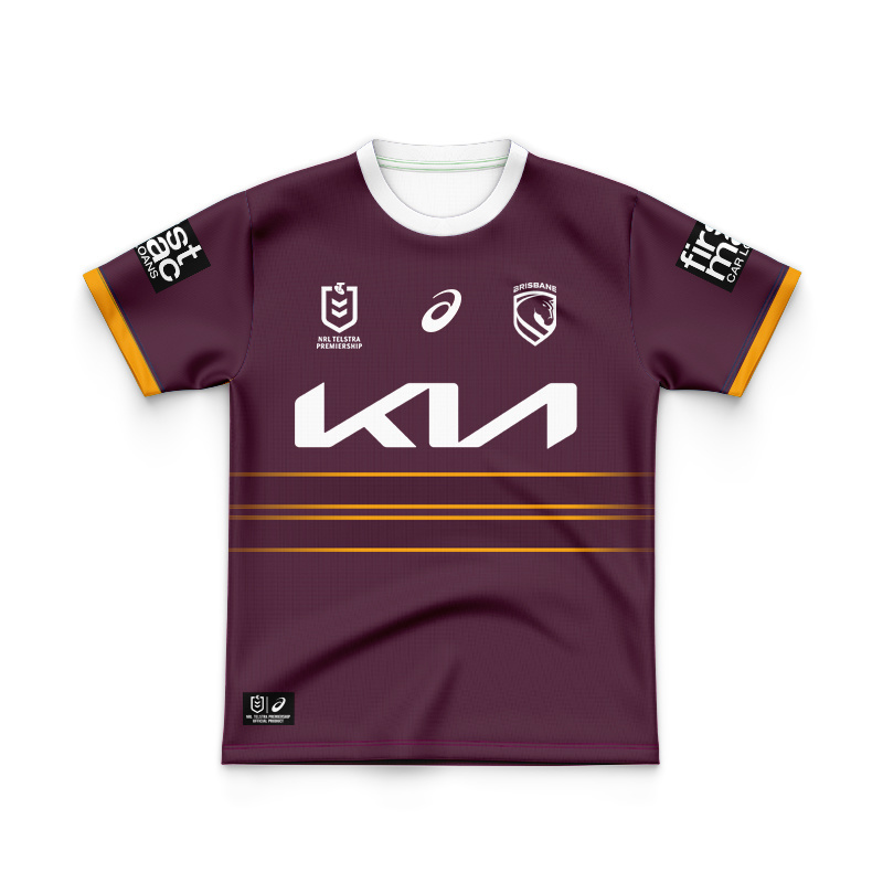 Kid's NRL Brisbane Broncos 2026 Home Jersey