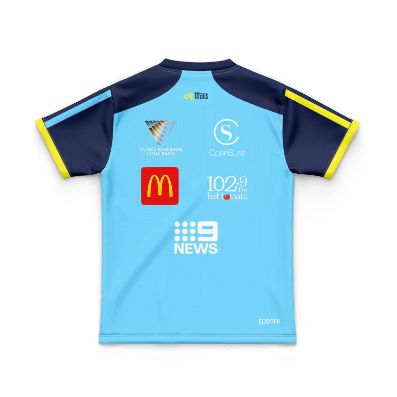 Kid's NRL Gold Coast Titans 2026 Cyan Coaches Jersey