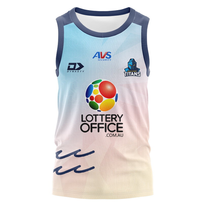 NRL Gold Coast Titans 2026 Performance Sunset Training Singlet