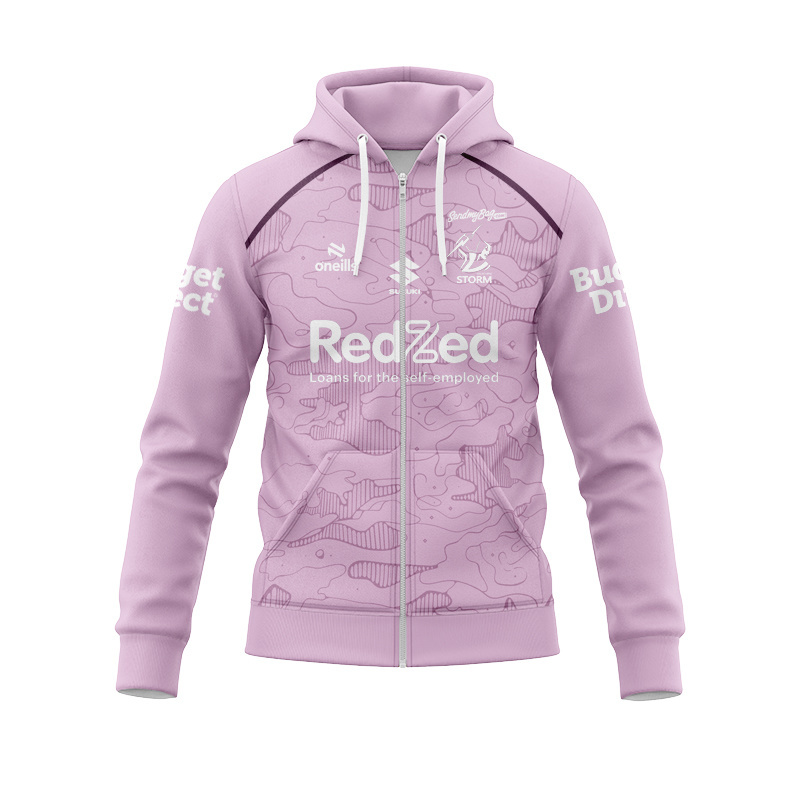 NRL Melbourne Storm 2026 Lilac Training Zipper Hoodie