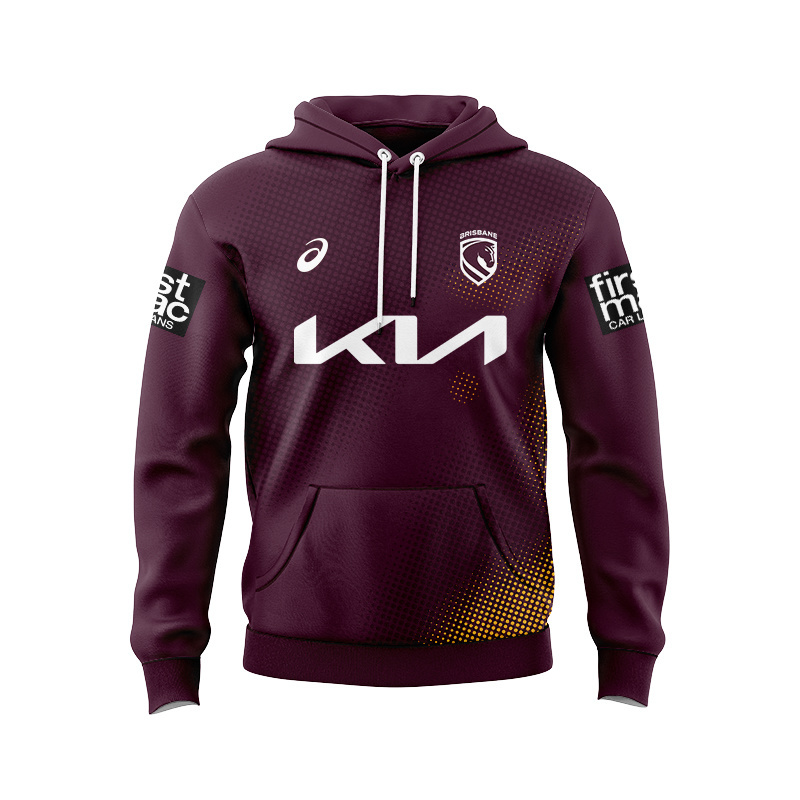 NRL Brisbane Broncos 2026 Maroon Training Sport Hoodie