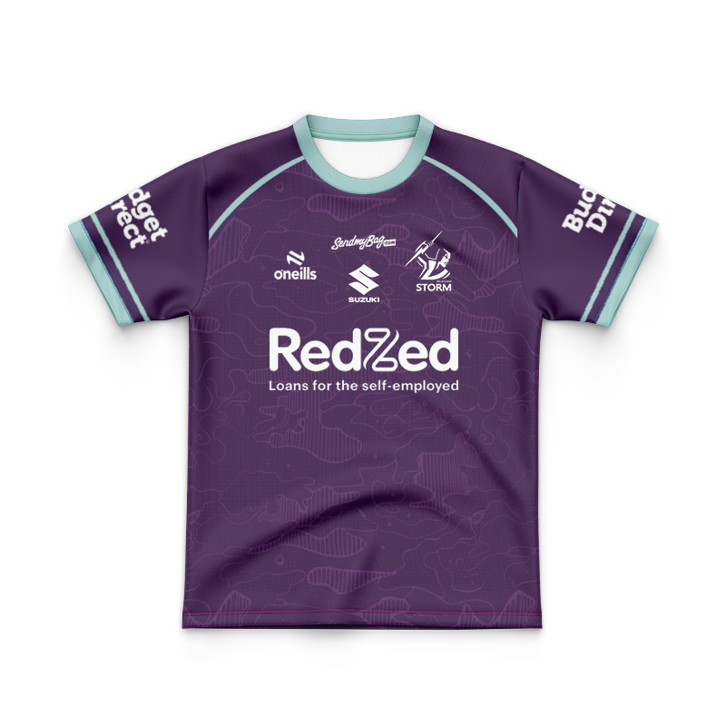 Kid's NRL Melbourne Storm 2026 Purple Training Jersey