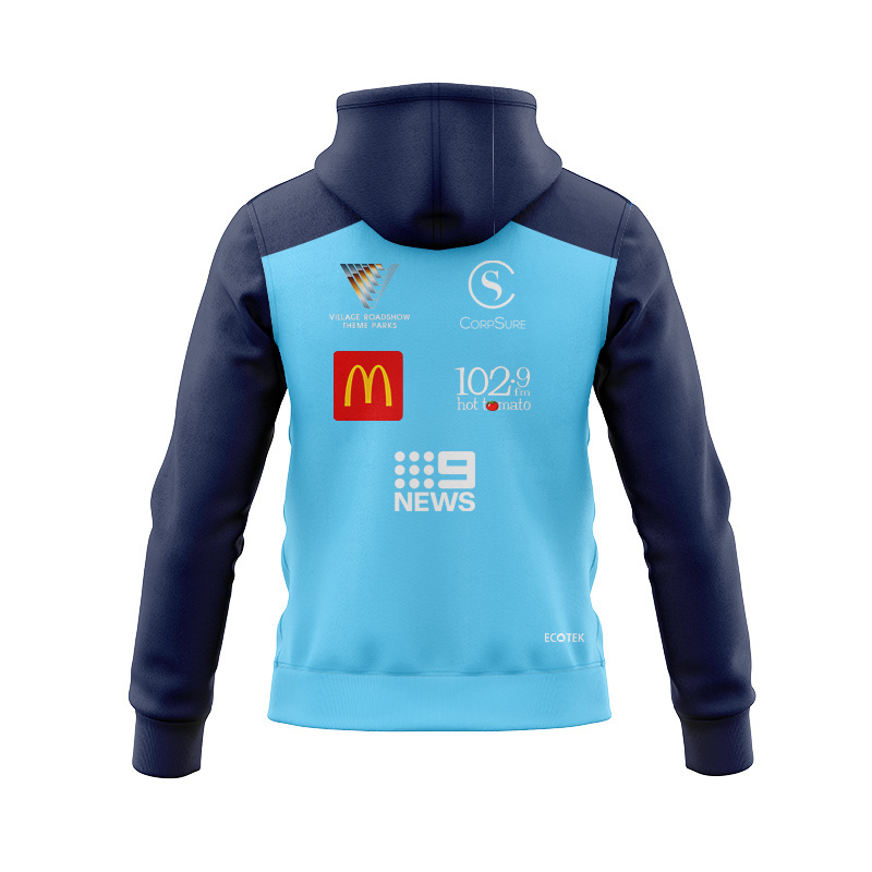 NRL Gold Coast Titans 2026 Cyan Coaches Zipper Hoodie