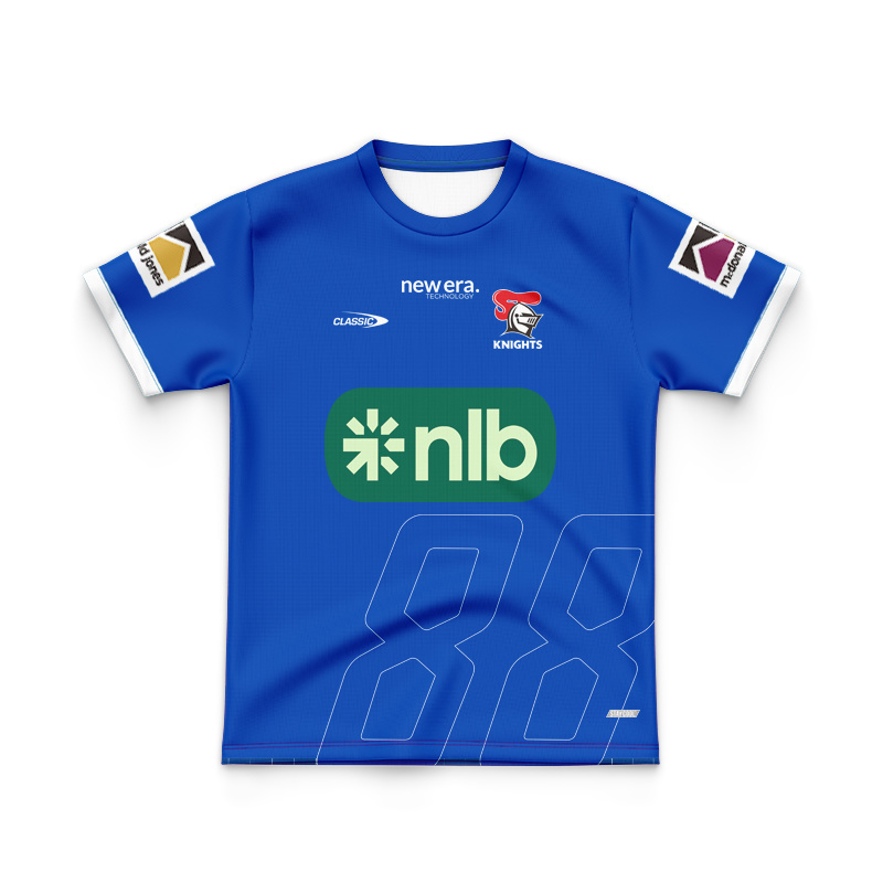 Kid's NRL Newcastle Knights 2026 Blue Training Jersey