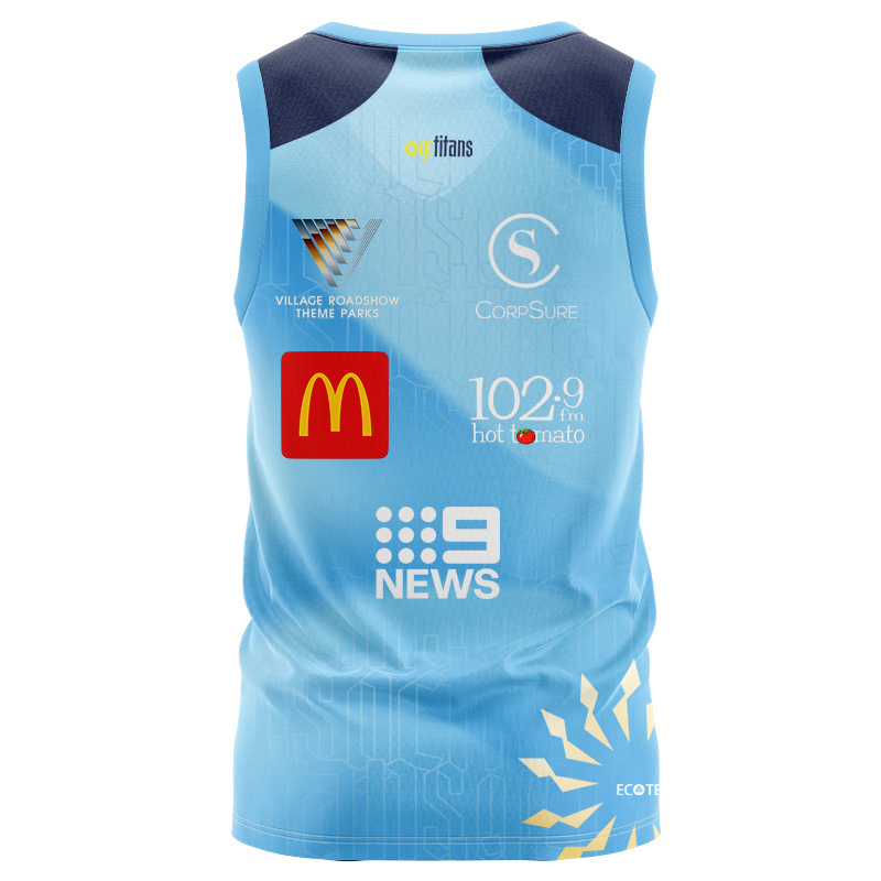NRL Gold Coast Titans 2026 Cyan Training Singlet