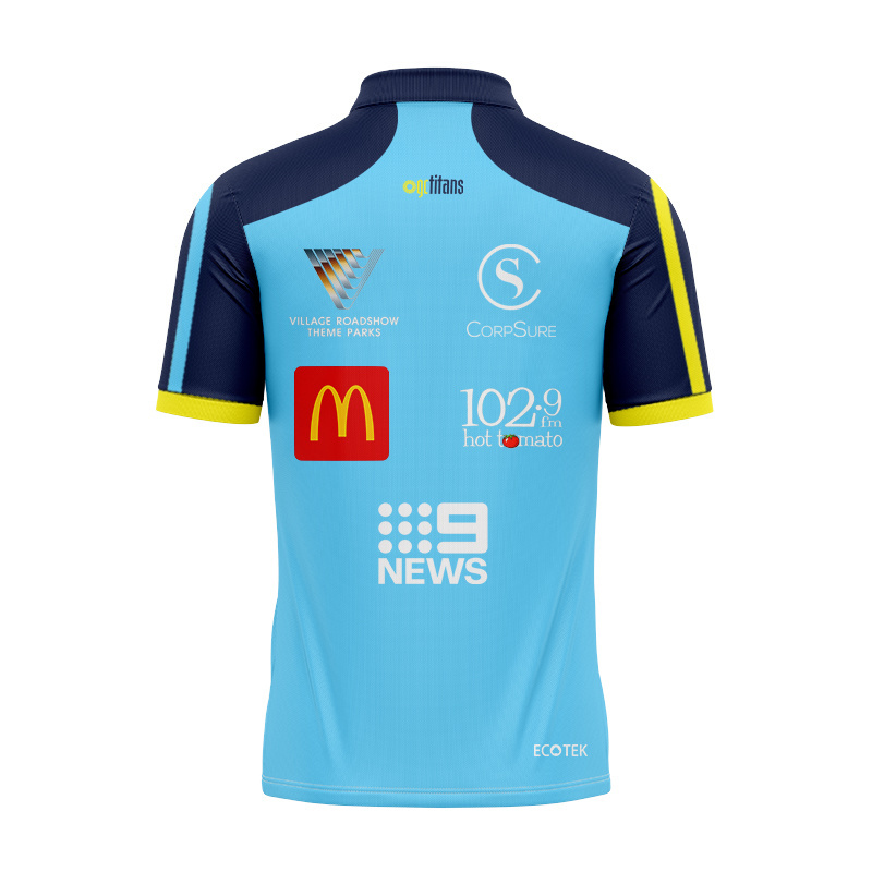 NRL Gold Coast Titans 2026 Cyan Coaches Polo Shirt