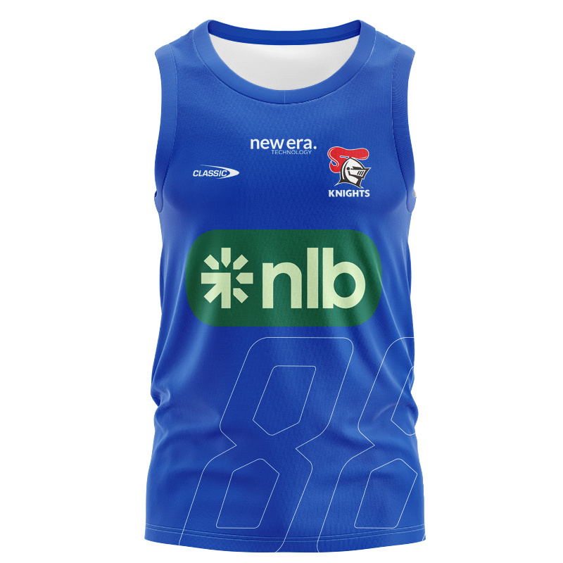 NRL Newcastle Knights 2026 Blue Training Singlet