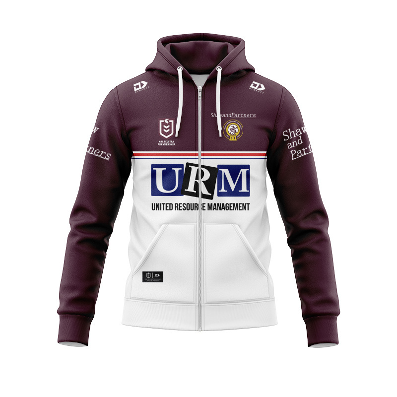 NRL Manly Warringah Sea Eagles 2026 Home Zipper Hoodie