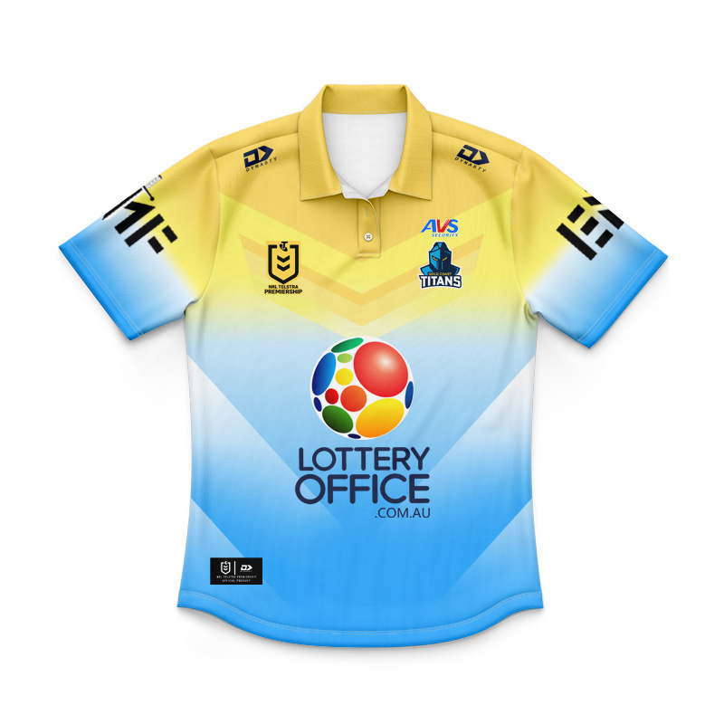 Kid's NRL Gold Coast Titans 2026 Away Polo Jersey