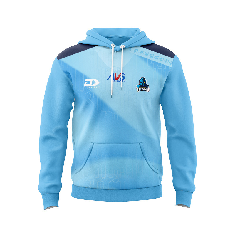 NRL Gold Coast Titans 2026 Bold Cyan Training Sport Hoodie