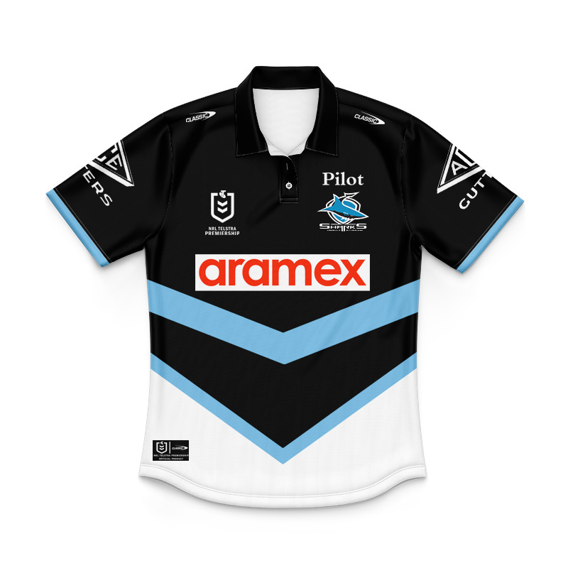 Kid's NRL Cronulla-Sutherland Sharks 2026 Away Polo Jersey