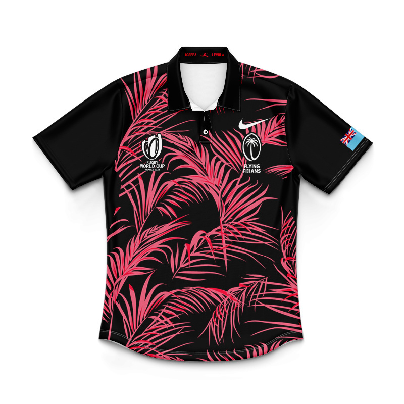 Kid's Fiji Rugby 2023 Away Polo Jersey