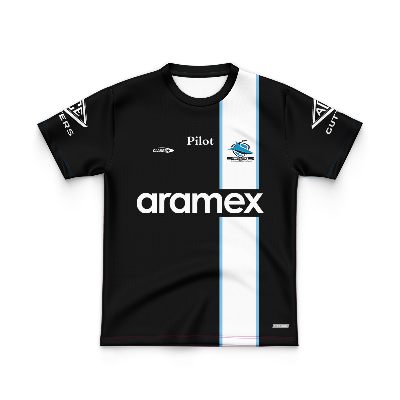 Kid's NRL Cronulla-Sutherland Sharks 2026 Black Training Jersey