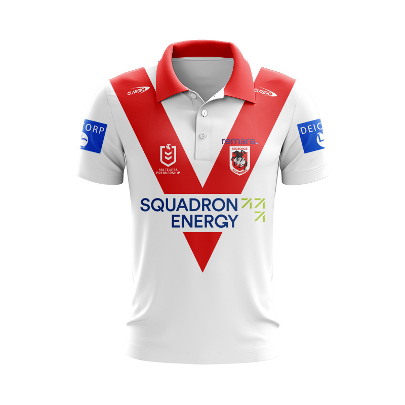 NRL St George Illawarra Dragons 2026 Home Polo Shirt
