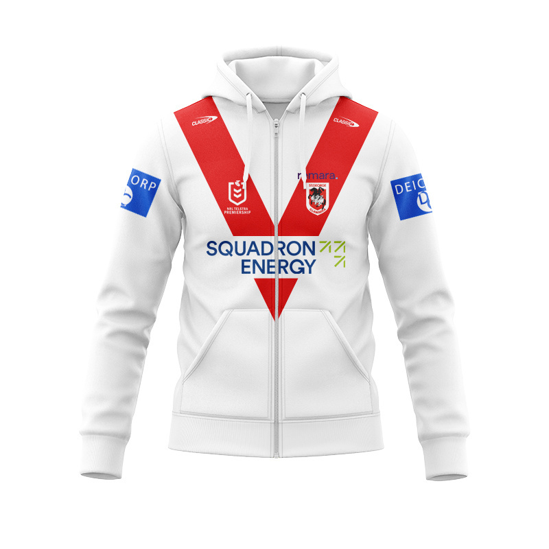 NRL St George Illawarra Dragons 2026 Home Zipper Hoodie