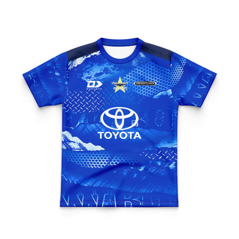 Kid's NRL North Queensland Cowboys 2026 Blue Training Jersey