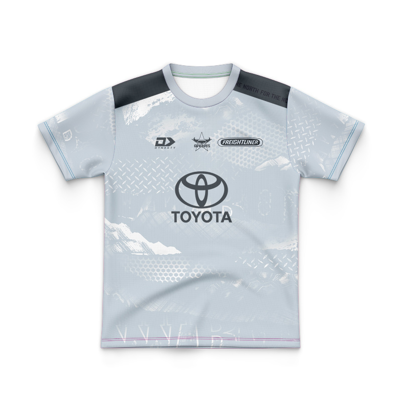 Kid's NRL North Queensland Cowboys 2026 Grey Training Jersey