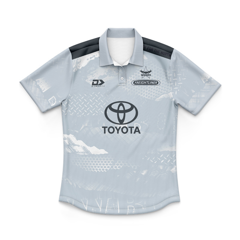 Kid's NRL North Queensland Cowboys 2026 Grey Training Polo Jersey