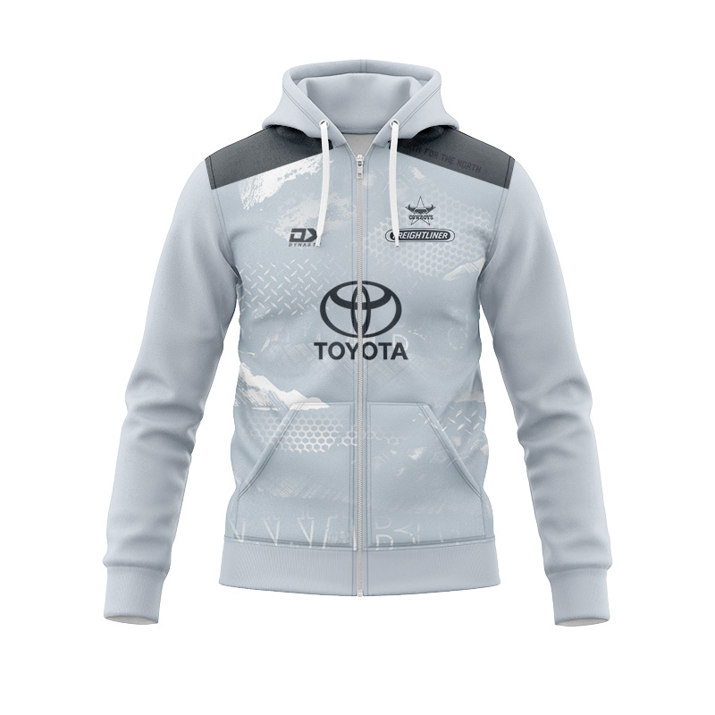NRL North Queensland Cowboys 2026 Grey Training Zipper Hoodie
