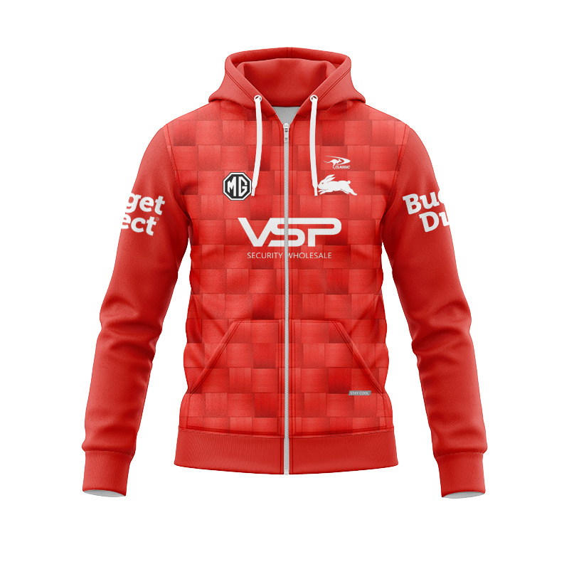 NRL South Sydney Rabbitohs 2026 Red Training Zipper Hoodie