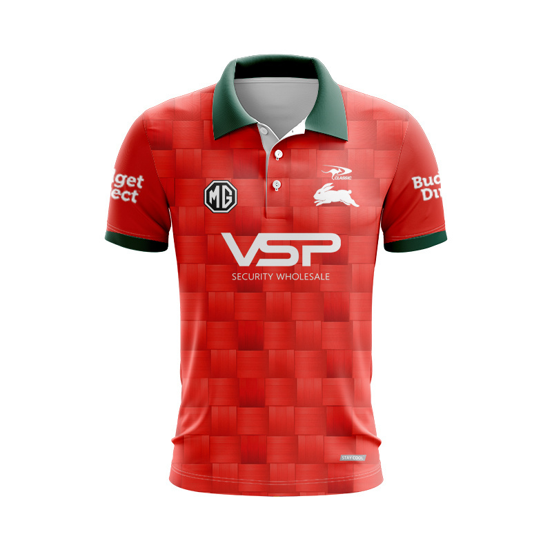 NRL South Sydney Rabbitohs 2026 Red Training Polo Shirt
