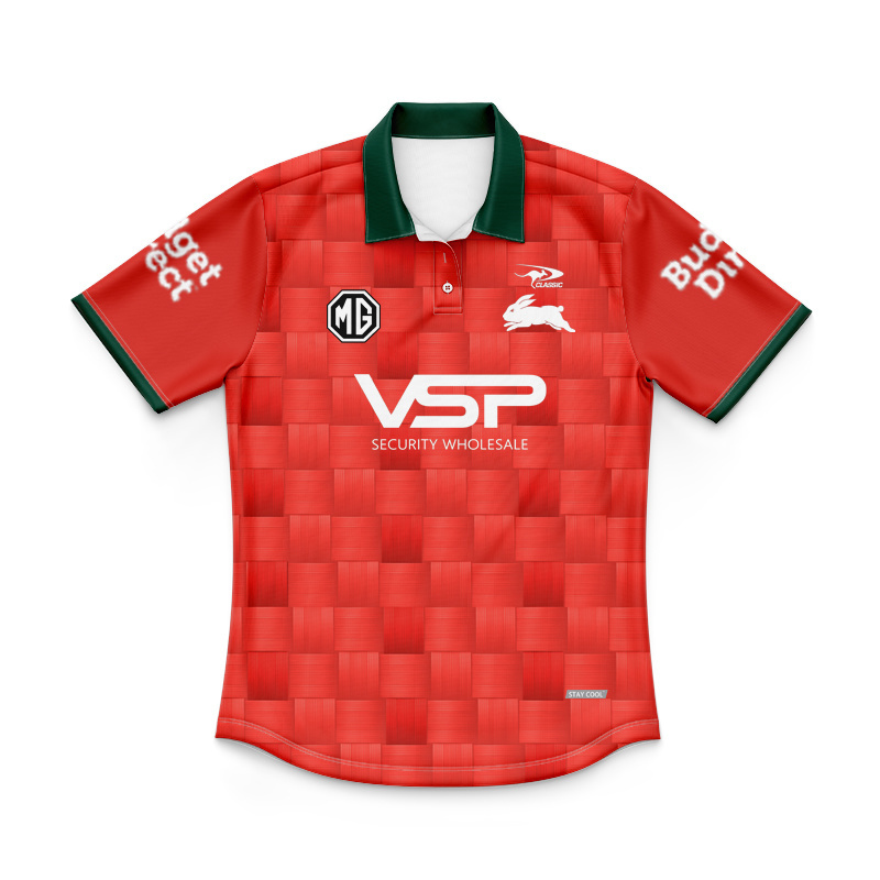 Kid's NRL South Sydney Rabbitohs 2026 Red Training Polo Jersey