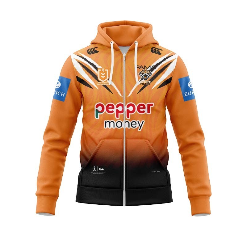 NRL Wests Tigers 2026 Home Zipper Hoodie