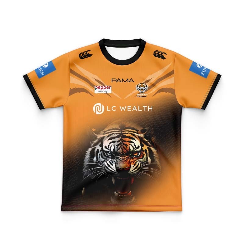 Kid's NRL Wests Tigers 2026 Training Jersey